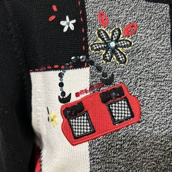 Alfred Dunner Vtg Sweater Zip Cardigan - Picture 4 of 11